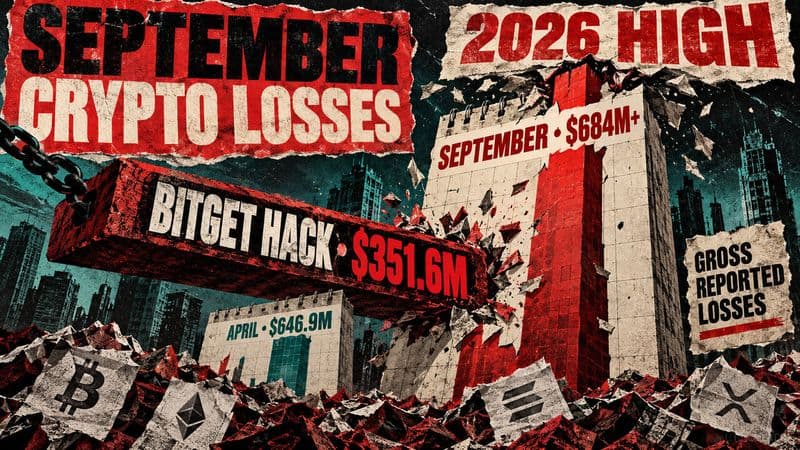 Bitget breach wipes $351.6 million, lifts September crypto losses to 2026 peak