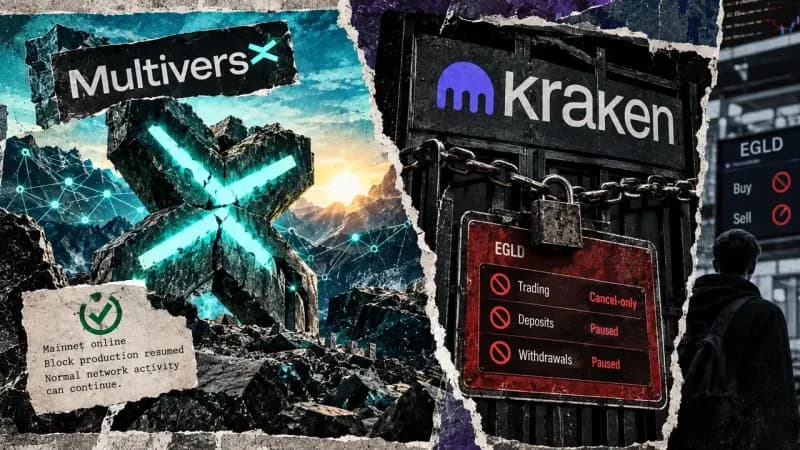 MultiversX Network Resumes While Kraken Holds EGLD Trading