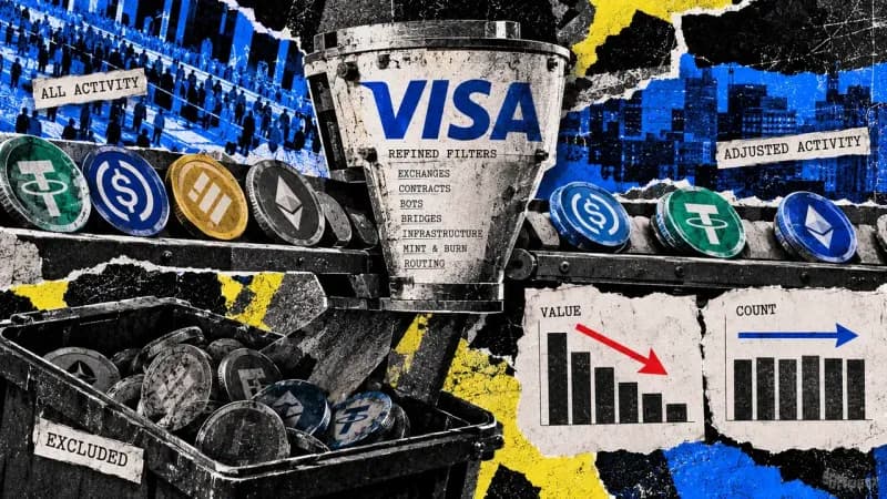 Visa’s stable-coin metrics shift after address-label overhaul
